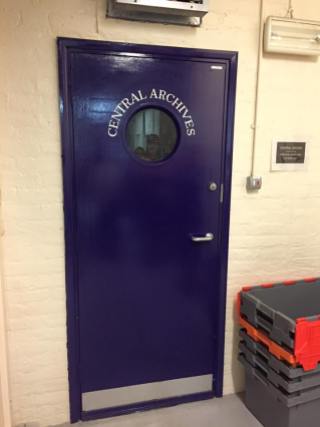 Behind that door lies the archives of the British Museum (via K. Emmons)